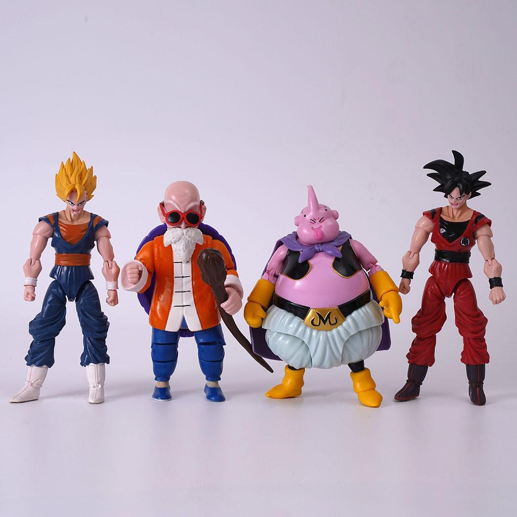 Dragon Ball Movable Figures: Vegeta, Majin Buu & Goku Anime Toys