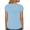 Women's  Lace  Shirts  Fashion Short Sleeve Casual  Pleated Top