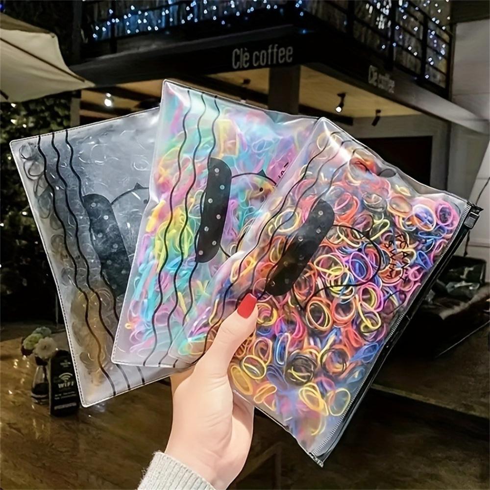 1000/2000 Stück Mini-Haargummis mit hoher Elastizität - Set kleiner Gummibänder für einfaches Haarstyling