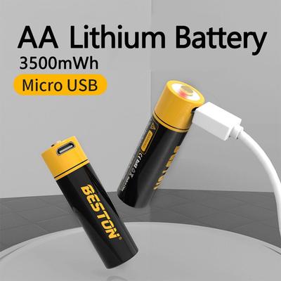 AA Lityum Pil 3500mWh Oyuncak KTV Pil 1.5V Sabit Gerilim Hızlı Şarj USB Şarj Edilebilir Pil
