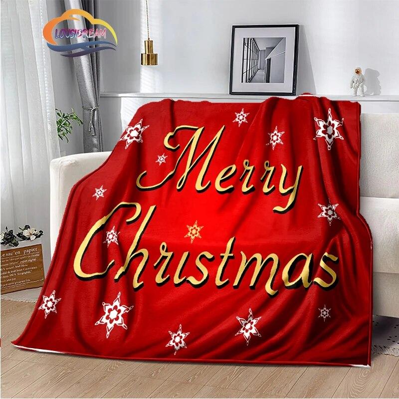 Frohe Weihnachten Serie Santa Decke Flanell Wärme Weiche Plüsch Sofa Bett Werfen