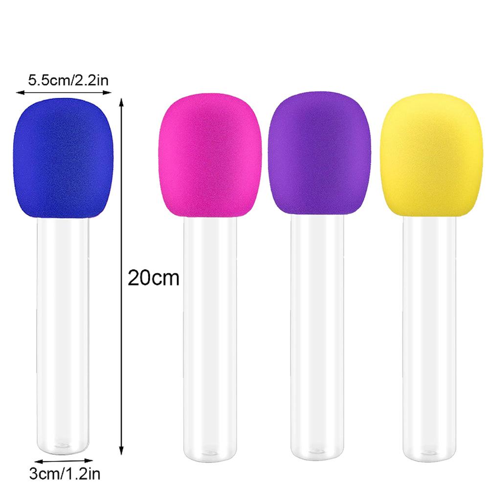 

4/24pcs Microphone Candy Tube Plastic Toy Rock Music Party Decoration Prop Microphone Candy Tube Disco Singer Candy Decoration 4pcs