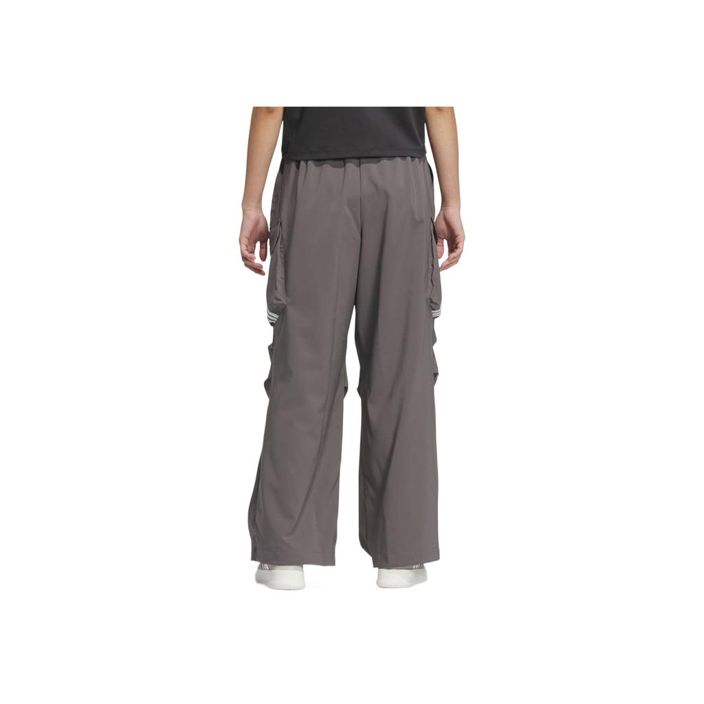 Adidas Value Range Tracksuit Bottoms Logo Multi-Pocket Loose Fit Sports Casual Pants Women Bottoms Charcoal-Gray JZ2333