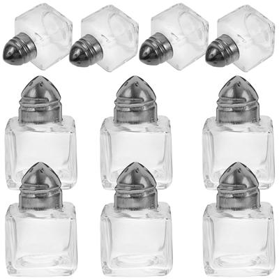 10 Pcs Mason Jar Mini Spice Kitchen Jars Seasoning Storage Container Bottle Pepper Shaker Bracket Cover Transparent Salt Travel