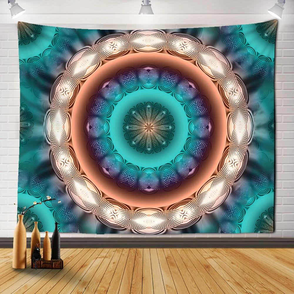 Boho Style Living Room Psychedelic Witchcraft Dorm Sheets Home Decor Colorful Mandala Tapestry Wall Hanging