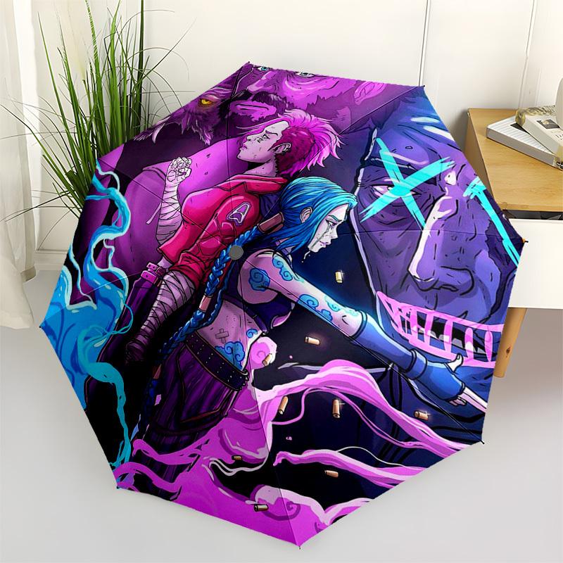

1pc Rainbow Six Siege Outdoor Umbrella - Automatic Opening/Closing, Portable 3-Fold Design with 8-Bone Iron Frame, Perfect Gift for Fans, Travelers, E