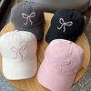 Korean-style Fashionable Soft-top Baseball Cap for Women, Spring Casual Versatile Bowknot Duckbill Cap, Sun Protection Sun Hat