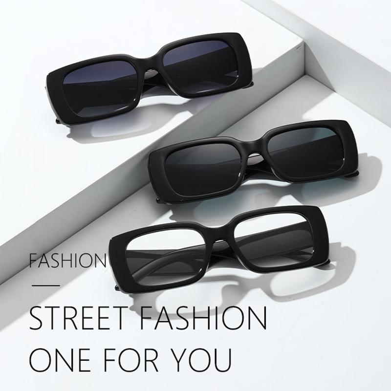 

Мужчины Женщины Модные тенденции Квадратные солнцезащитные очки Защита от ультрафиолета Индивидуальные солнцезащитные очки серый/чёрный
