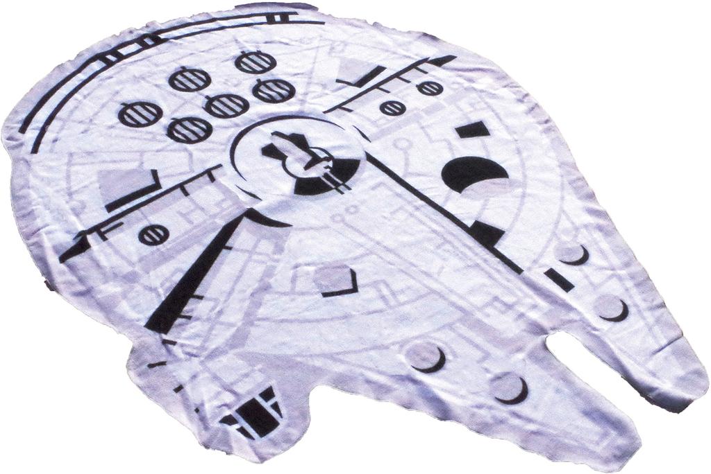 Marushin STAR WARS Millennium Falcon Beach H150 x 2535021500 Die-Cut Towel, Upright, W113cm, 100% Cotton,
