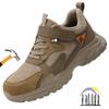 Construction Site Safety Shoes Comfortable Work Shoes with Sheet Metal Toe Protection Shoes Anti-Puncture Safety Sneakers Boots