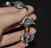 Tibet Buddhism Tibetan Silver Vajra Dorje Phurpa Exorcism Talisman Faqi Pendant