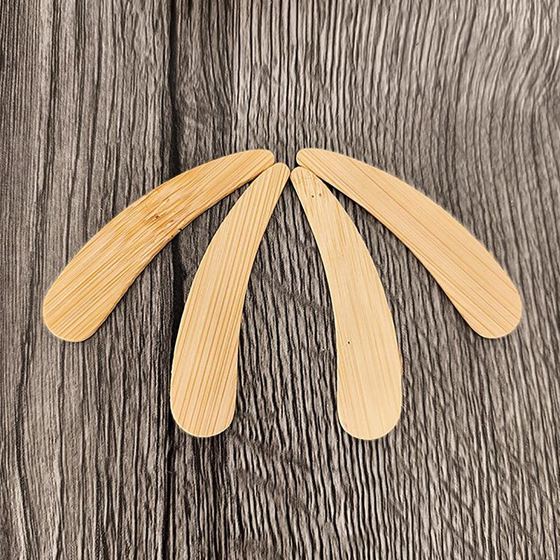 10 Pezzi Fai da Te Maschera Strumento di Bellezza Crema Skincare Cucchiaino Cosmetico Mini Argilla Viso Unguento Spatola Pennello Maschera Scrub Legno Bambù Curva