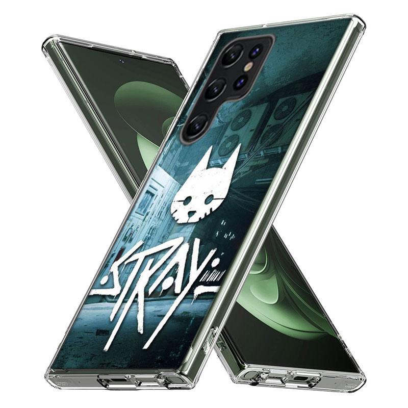 Game S-Stray Cat Capa Phone Case For Samsung S26 Ultra S25 Edge Galaxy S23 S21 S20 S24 FE S22 S10 Plus Cover Clear TPU Shell Coq