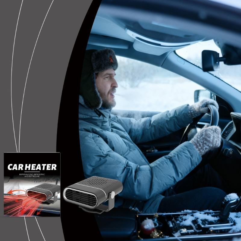Car Electric Heater Self Adhesive Demister Defroster Heating Fan Windshield Defogger Heating Dryer Interior Accessories