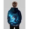 Boys' 3D Printed Casual Pullover for Spring, Autumn, Winter, Long Sleeved Sportswear, Boys' Outdoor Casual Hoodie Top