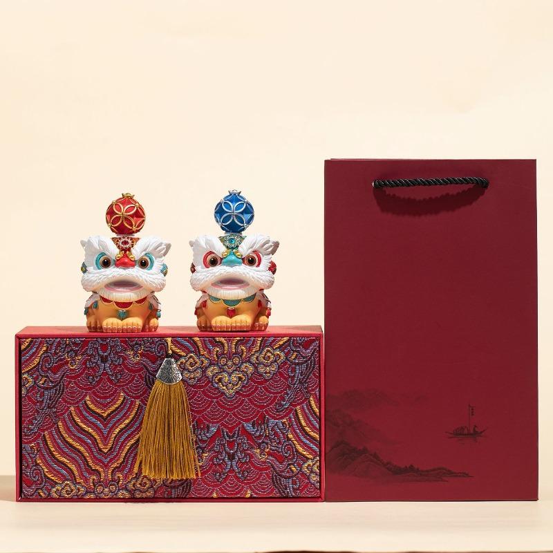 BEPAN Creative Lion Dance Cultural Gift Set Chinese Style Souvenirs Business Client Gifts Birthday Presents Home Decor