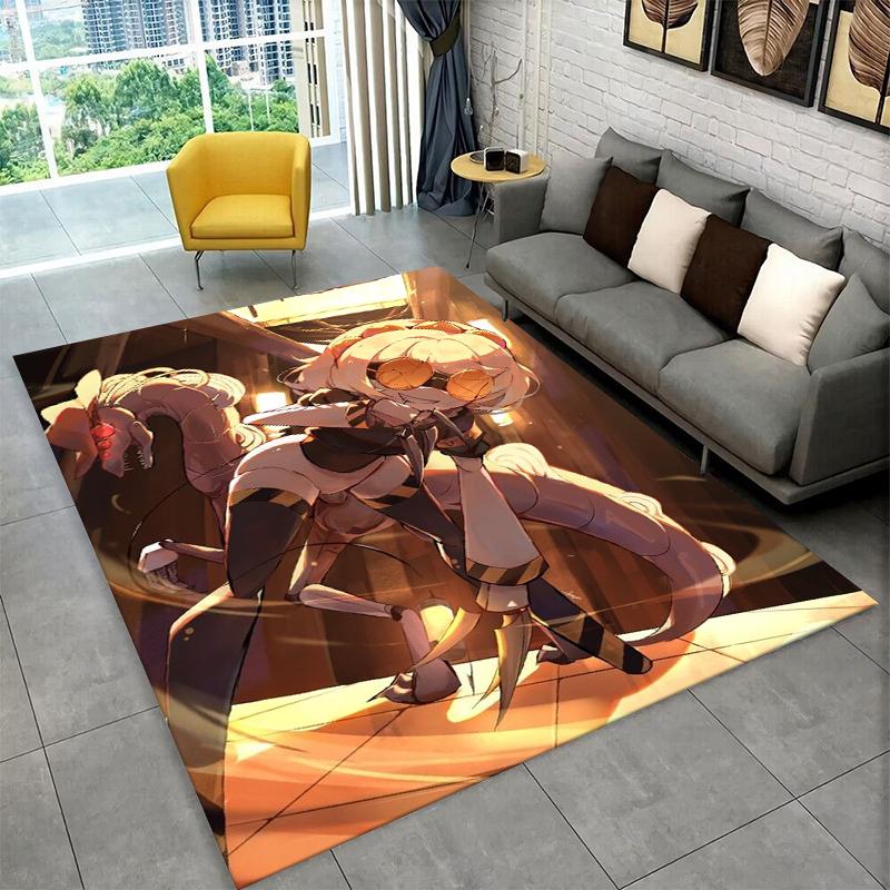 Cartoon Murder Drones Uzi V Robot Carpet Rug for Bedroom Living Room Sofa Playroom Doormat Home Decor,Kid Area Rug Non-slip