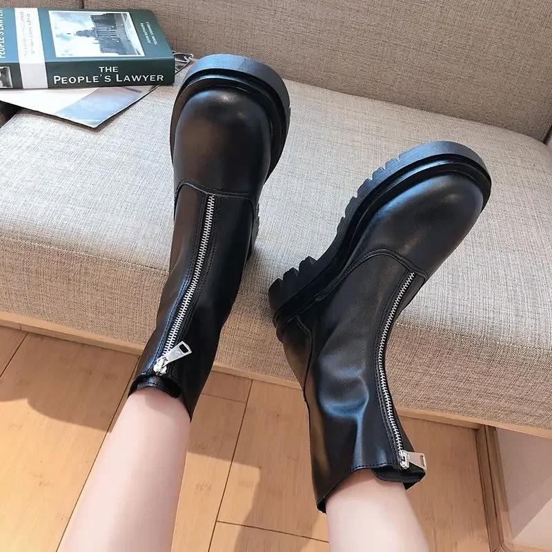 Elegant With Medium Heels Trend 2025 Woman Short Shoes New In Ankle Boots for Women On Offer High Quality Fashion Winter Booties