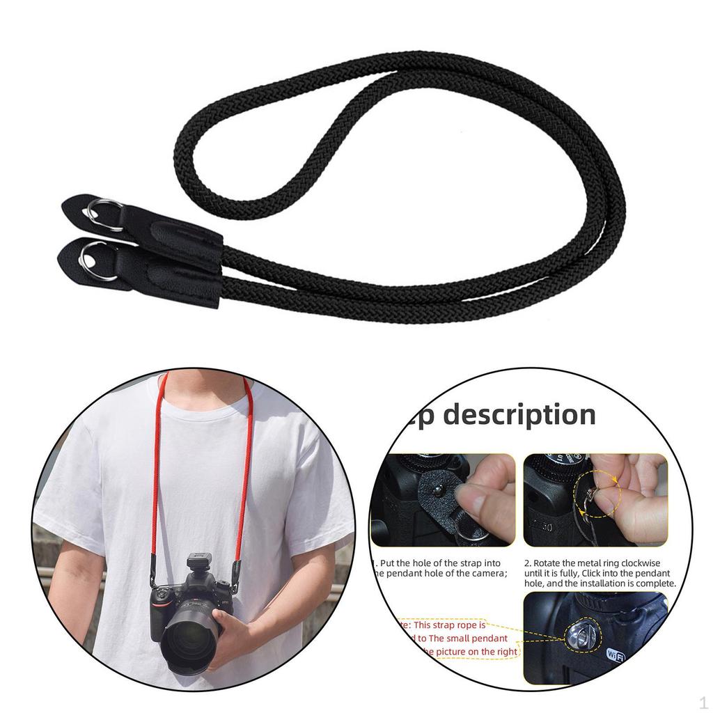 Camera Strap with Universal Retrò Climbing Rope 100cm