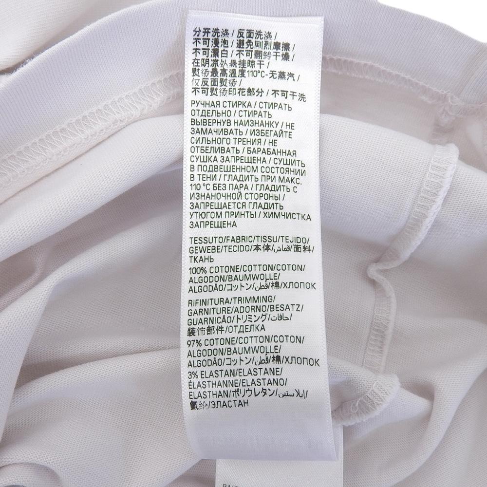 Balenciaga Ausgezeichneter Zustand T-Shirt zum Kleben, Herren, weiß, Größe S, 739784, 23 Edelstahl-Tops S weiß Gebraucht