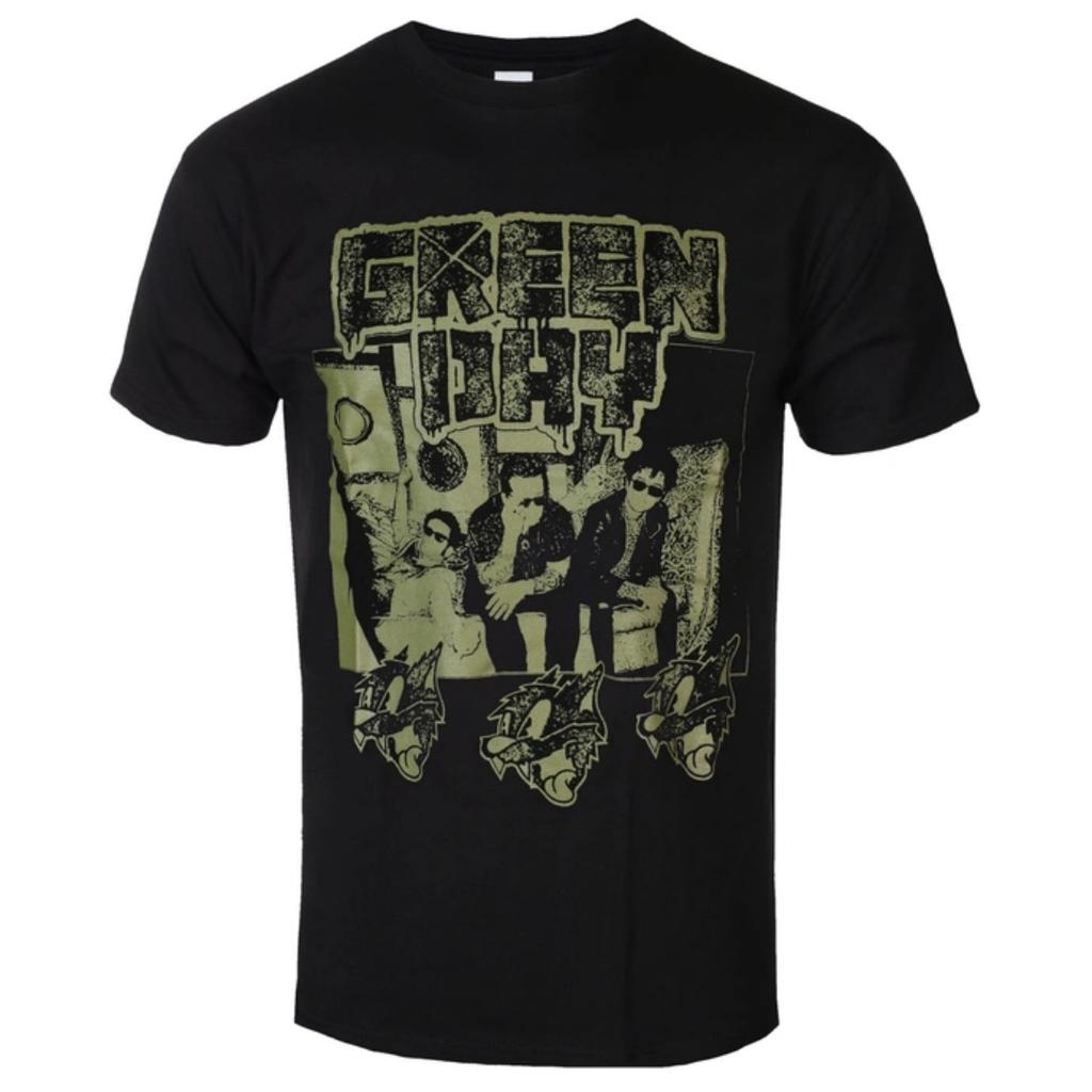 Green Day Photo Block Printed TShirt PopPunk Band Style Daily TShirt Suitable For Both Unisex And Unisex