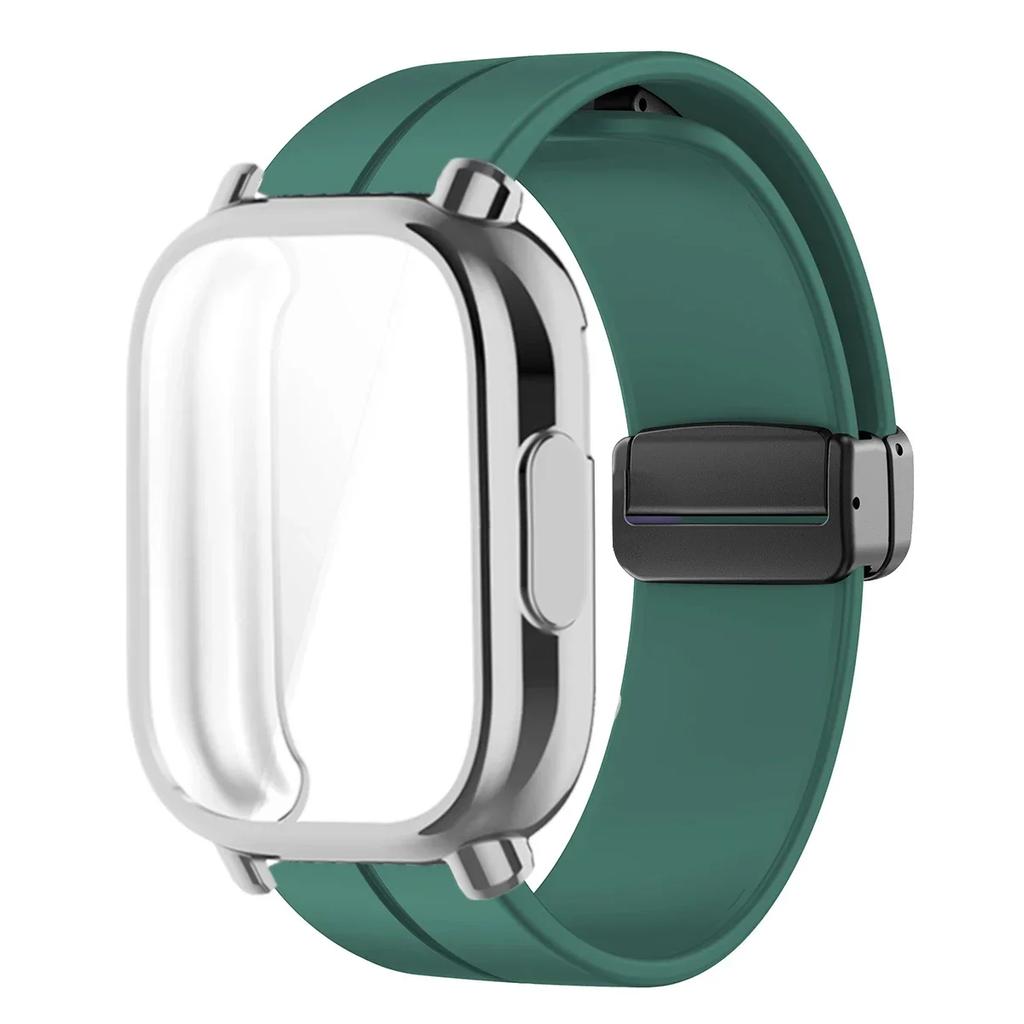 Magnetisches Silikonarmband + Hülle für Xiaomi Redmi Watch 5 Active Lite Smartwatch Armband und Hülle für Redmi Watch 5 Active Lite