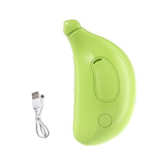 

Массажная расческа для домашних животных, мягкая щетина с закругленными концами, быстрый пенящийся спрей для ванны, очистка волос от плавающей жидкости зелёный