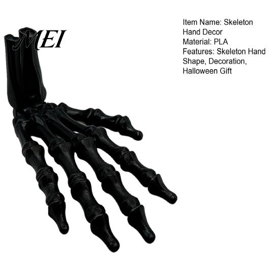Skeleton Hand Ornament 3D Printed Figurine, Spooky Bone Statue for Lifelike Figurine Halloween Party, Gothic Model, Desk Decor Desktop Sculpture