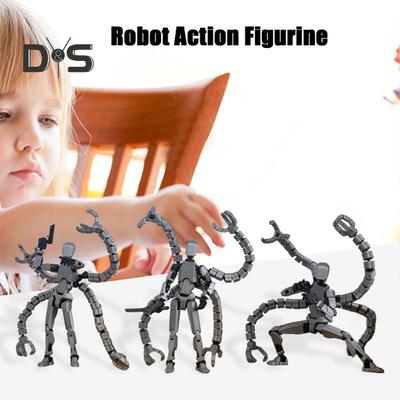 Uzun Dokunaçlı Robot Aksiyon Figürü Aksesuar Hareketli Eklem 3D Baskılı Robot Model Oyuncak Stres Giderici Eklemli Kukla Heykelcik Dekorasyonu
