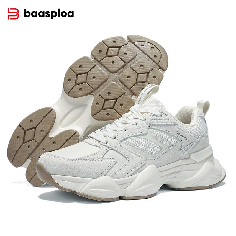 BAASPLOA Dámské ležérní tenisky Módní pohodlná obuv pro chůzi pro ženy Jednobarevná sportovní obuv Protiskluzová Zvýšení výšky