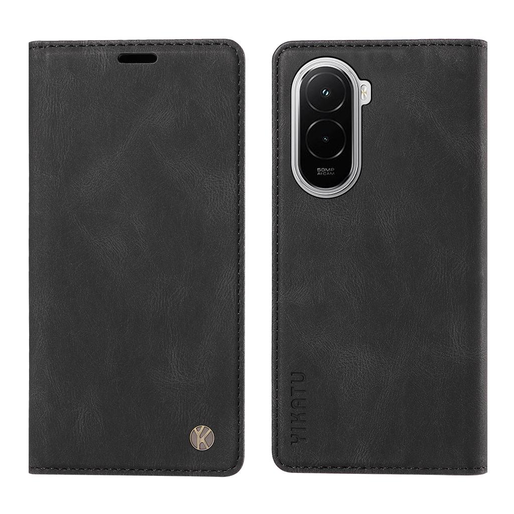 For Xiaomi Poco M7 4G (169mm) Leather Cover YIKATU YK-004 Skin-Touch Wallet Phone Cases