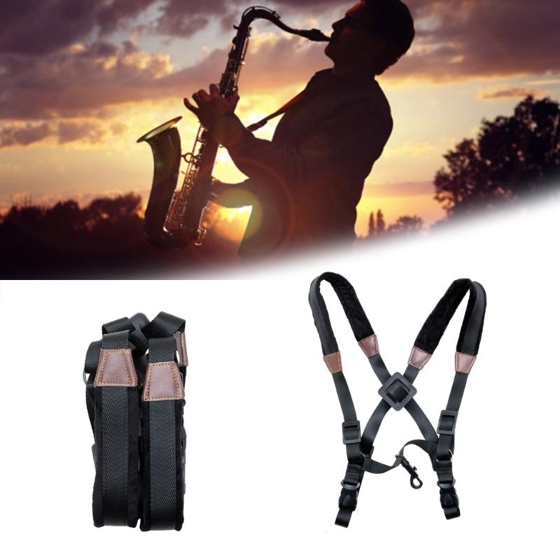 Double Shoulder Strap Saxophone Harnesses Strap, Padded Saxophone Shoulder Strap