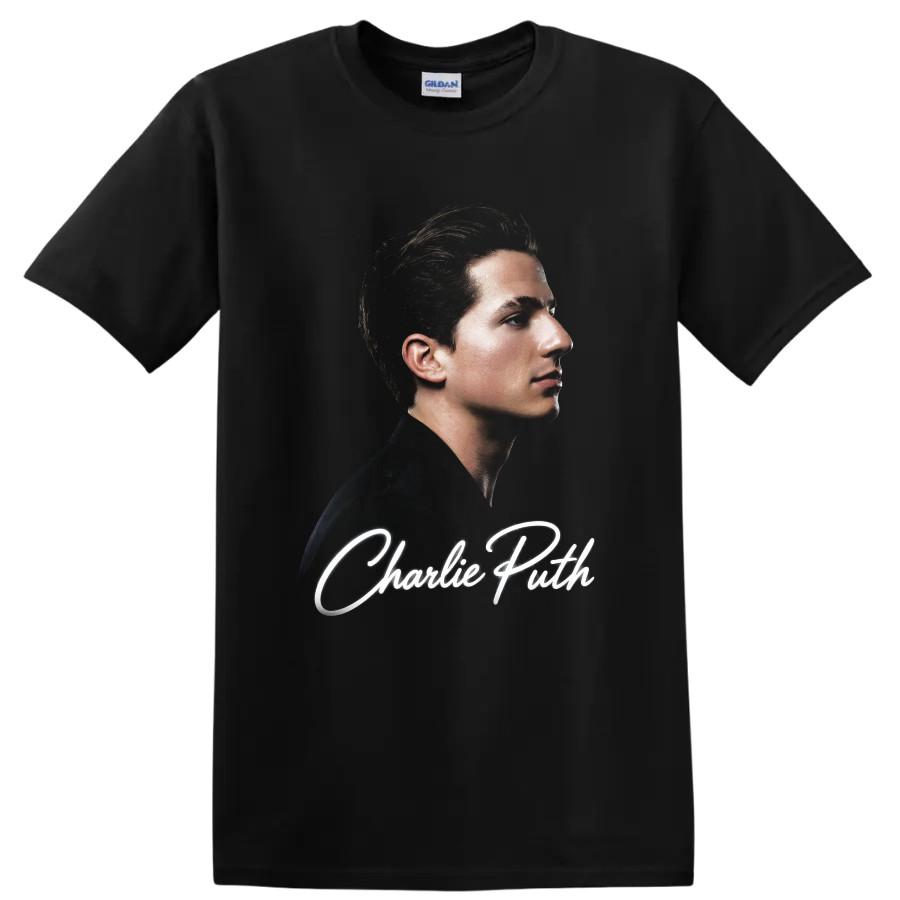 Charlie Puth Music T Shirt Singer Portrait Attention Tee Pop Star Gift Fan