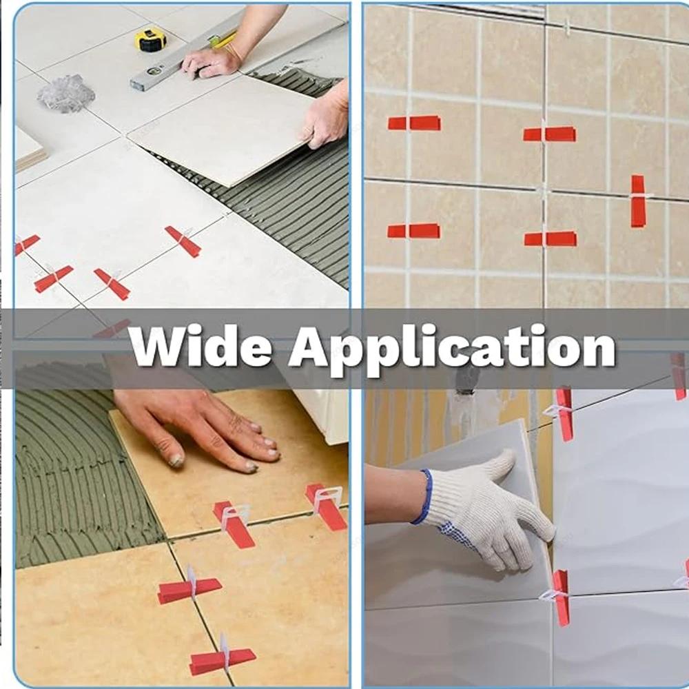 Tile Leveling System Laying Level Wedges Locator Spacers Flooring Wall Level Alignment Spacers Leveler for Tile Adjustment Tool