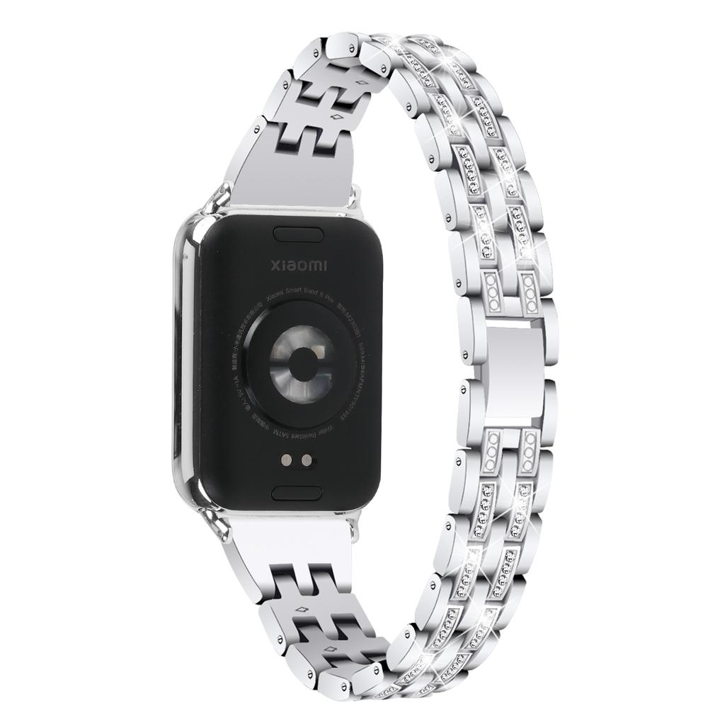 Metal Watch Strap for Xiaomi Redmi Watch 4 Bling Rhinestone Decor Bracelet Band