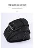 Men's Fashion Pin Buckle Leather & Nylon Woven Canvas Belt