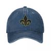 2022 New Classic Wash Retro Fleur De Lis Lily Baseball Cap For Boy Girl Spring Snapback Hat Flower Casquette