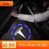 Sticker Tesla 2Pcs Car Door Projector Lamps Welcome Lights Accessories For Tesla Model 3 Highland 2023  S  X Y