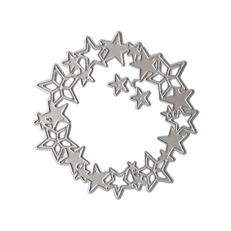 Star Cutting Dies Circle Star Frame Die Cuts Templates Molds Embossing Stencils for Album Scrapbooking Paper Decoration