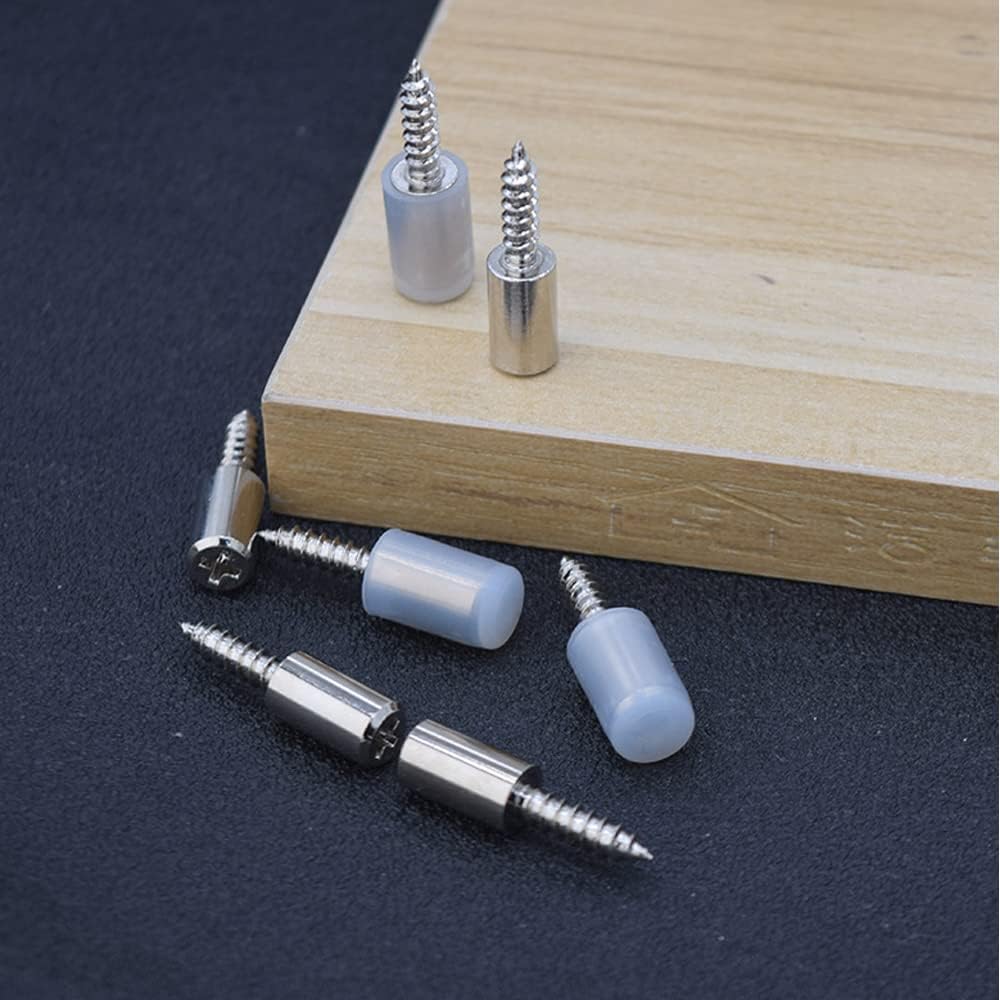 80/10PCS Self Tapping Screws Layer Plate Holder Wardrobe Storage Rack Septum Fixed Support With Slip Resistant Rubber Sleeve