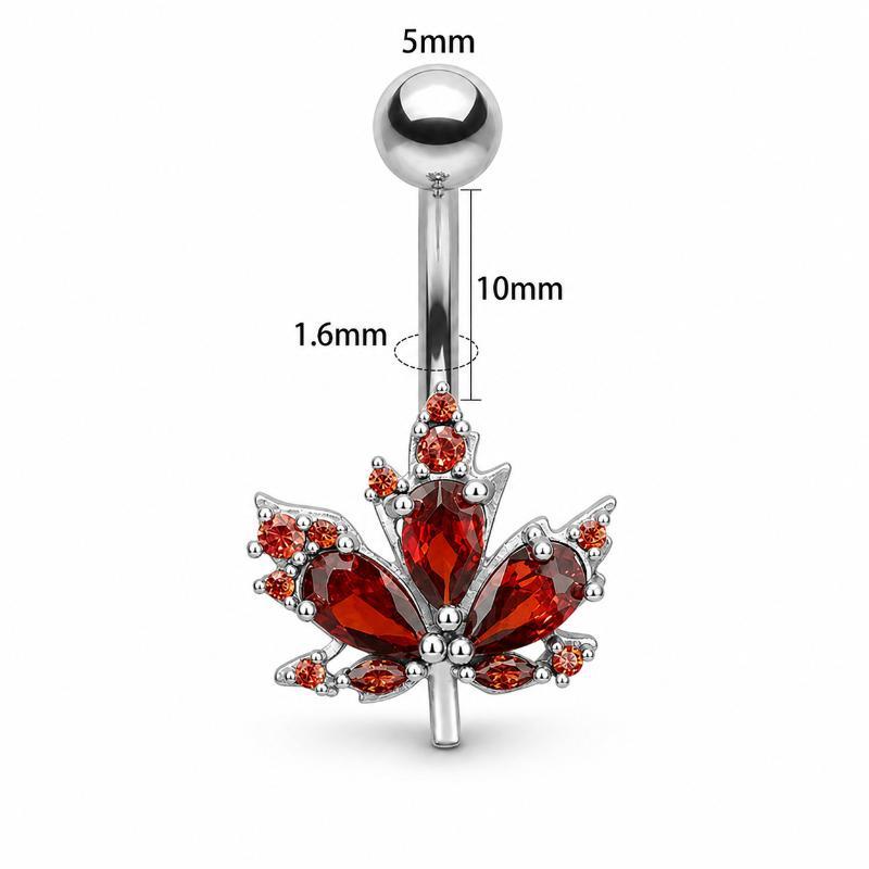 Stainless Steel Belly Button Rings For Women Crystal Navel Piercing Body Jewelry For Beach Use