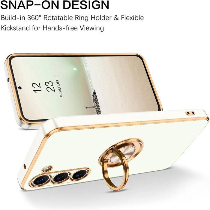 Silicone Case - BOOLING - for Samsung Galaxy S26 Ultra - Shockproof Scratchproof with Ring - White