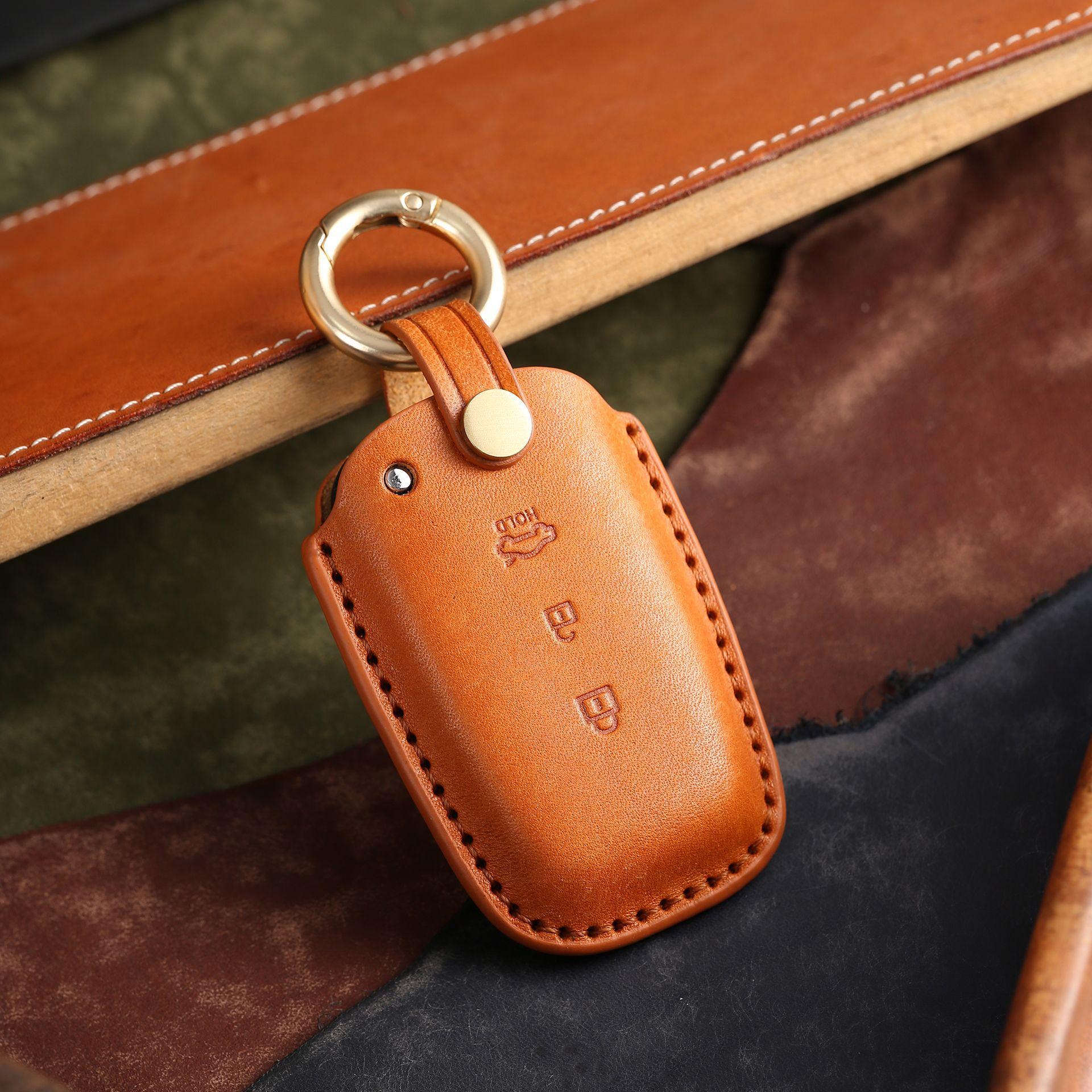 

Подходит для старого кожаного складного чехла для ключей из коровьей кожи Kia, высококачественный чехол для ключей ручной работы, персонализированная кастомизация