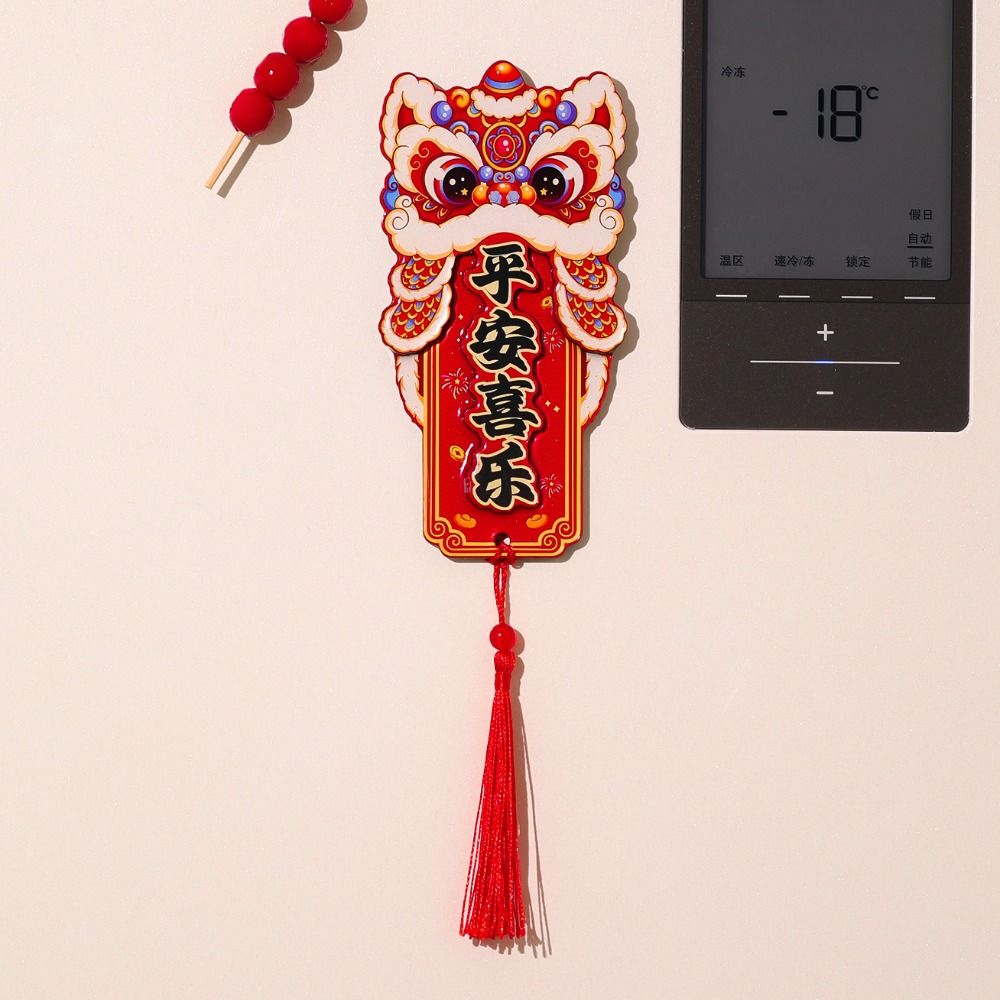 Chinese Style God of Wealth Fridge Magnet Lion Dance Refrigerator Decorative Magnet  Kitchen