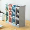 Colorful Multi-Layer Pen Holder Oblique Insertion Desktop Pencil Cosmetic Brush Storage Holder For Home School Office Stationery