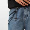 Zinc Zinc Zinc Alloy Punk Belt Chain Tassel Tassel Jeans Chain Punk Cross Waist Chain  Male