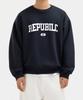 UNDEROFF Peach Skin Essential Republic Fleece-Lined Sweatshirt Navy