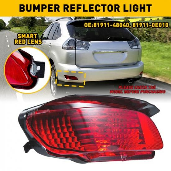 Rear Driver Bumper Side Red Reflector Lights ABS For Lexus RX350 RX330 2004-2006