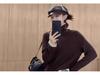 Slimming Long-Sleeve Velvet High-Neck Shirt for Women with Skin-Brightening Design