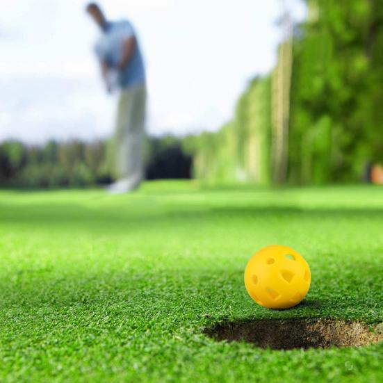 12/50Pcs 41mm 26 Holes Hollow Golf Sports Indoor Training Practice Plastic Ball